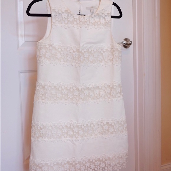 JCREW lace striped shift dress (white) - Picture 3 of 4